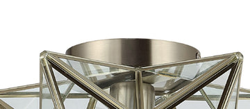 Stella 12" Moravian Star Metal/Clear Glass LED Flush Mount